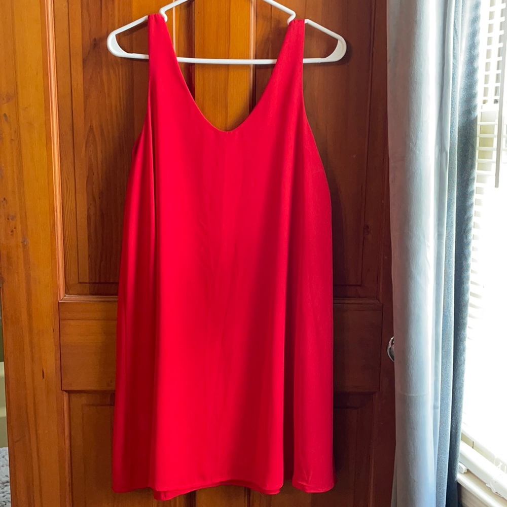 Color Me Red chiffon tank dress